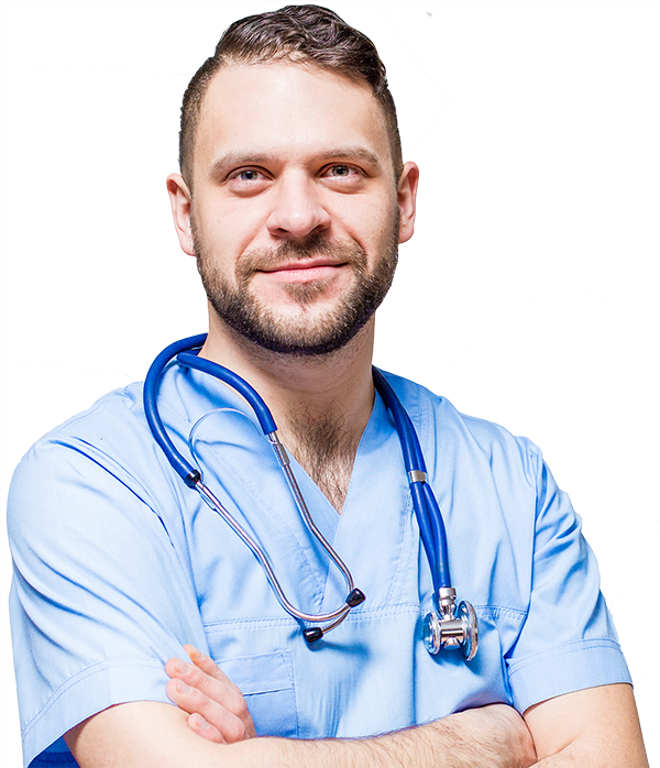 Male Doctor Smiling - representing Family Doctors in Medicentres